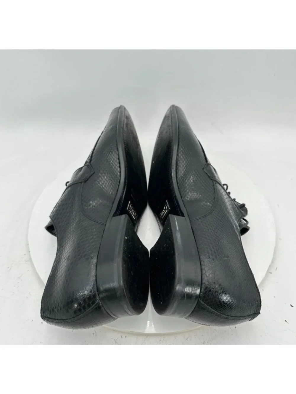 Dolce & Gabbana Men Size EU 44 E US 10 Black Crocodile Skin Derby Dress Shoes